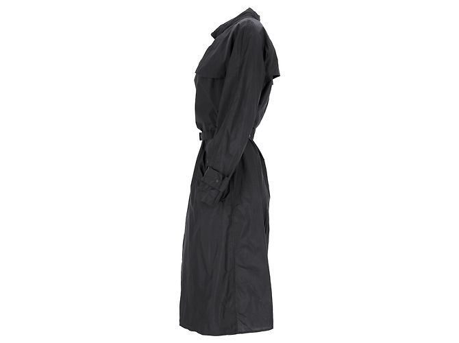 Abrigo trench midi con cinturón Isabel Marant en nylon negro - vista 8