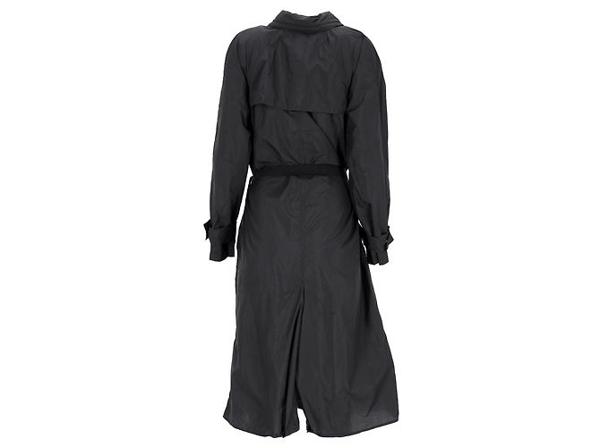 Abrigo trench midi con cinturón Isabel Marant en nylon negro - vista 9