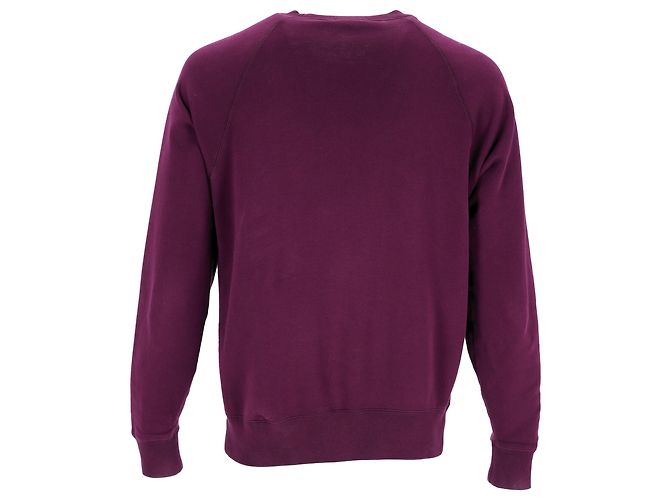 Tom Ford Rundhalspullover aus violettem Baumwoll Lila - Ansicht 3
