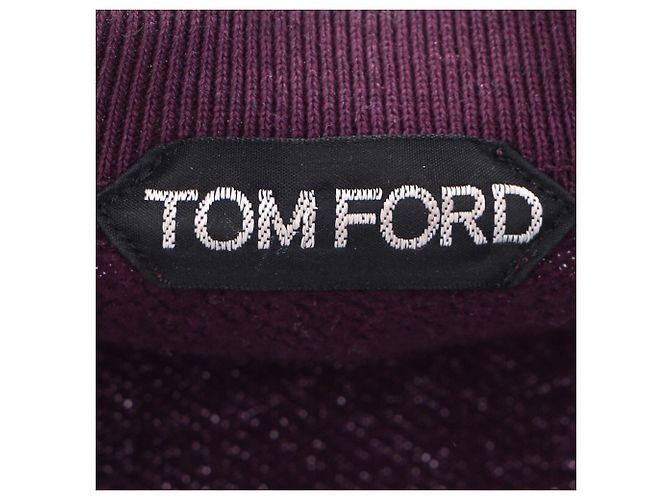 Tom Ford Rundhalspullover aus violettem Baumwoll Lila - Ansicht 5