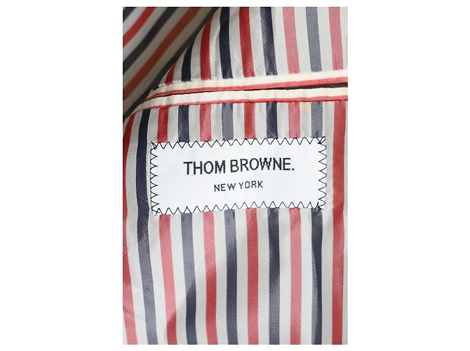 Thom Browne Single-Breasted Blazer in Dark Grey Wool - view 10