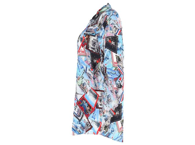 City Camicia Balenciaga All Over Cities in seta multicolore - vista 2