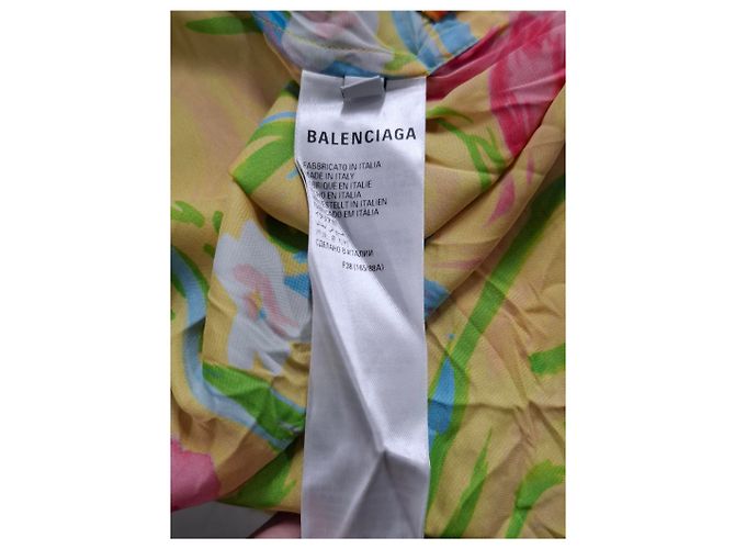 Camicia stampata floreale Balenciaga in seta multicolore - vista 10