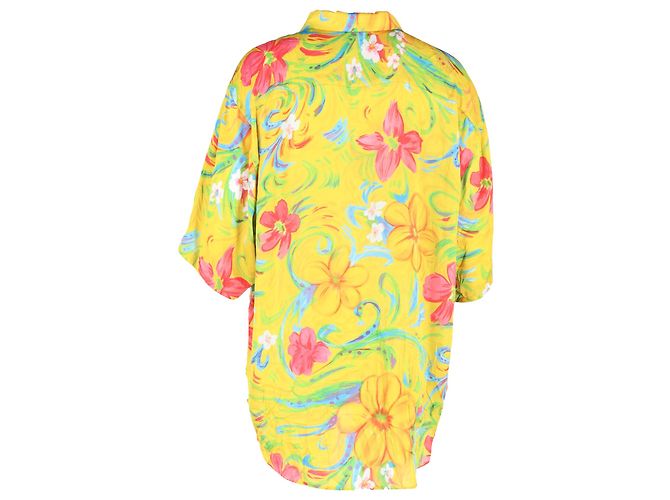 Camicia stampata floreale Balenciaga in seta multicolore - vista 3
