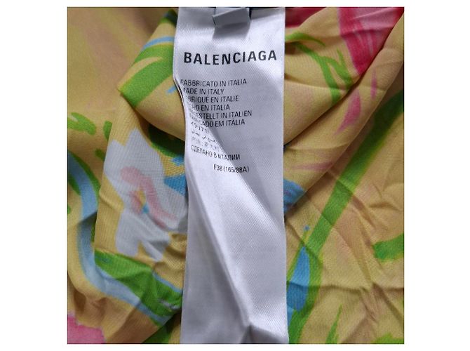 Camicia stampata floreale Balenciaga in seta multicolore - vista 5