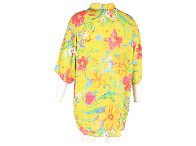 Camicia stampata floreale Balenciaga in seta multicolore - vista 8
