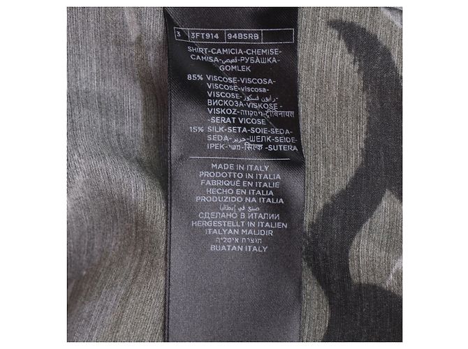 Camicia a maniche lunghe con stampa camouflage Tom Ford in viscosa khaki Verde Cachi - vista 4