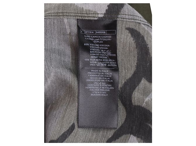 Camicia a maniche lunghe con stampa camouflage Tom Ford in viscosa khaki Verde Cachi - vista 9