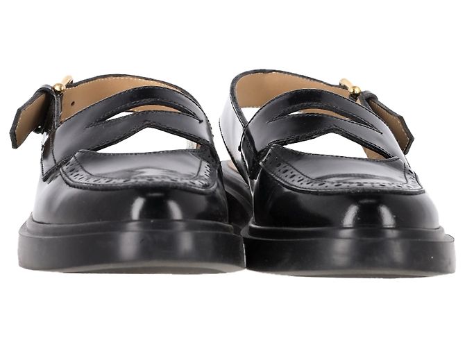 Mocassini Slingback Thom Browne in pelle nera - vista 2
