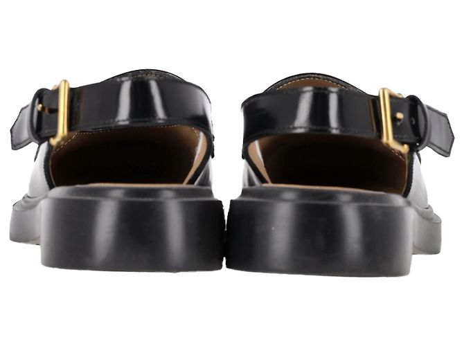 Mocassini Slingback Thom Browne in pelle nera - vista 5