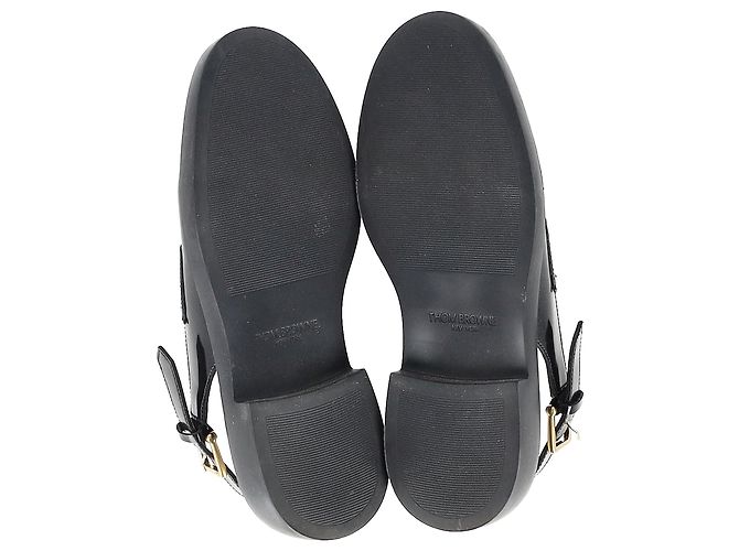 Mocassini Slingback Thom Browne in pelle nera - vista 6