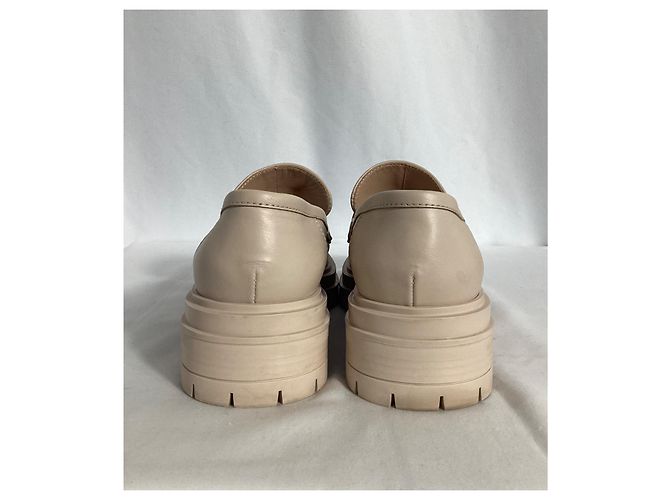Mocassini Chunky Gianvito Rossi in pelle nuda Marrone Carne - vista 11