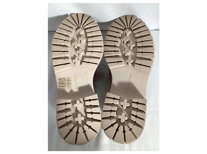 Mocassini Chunky Gianvito Rossi in pelle nuda Marrone Carne - vista 15