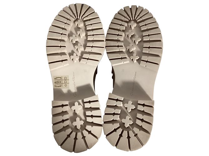 Mocassini Chunky Gianvito Rossi in pelle nuda Marrone Carne - vista 7