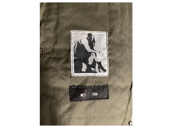 Rick Owens Fishtail Parka aus olivgrüner Baumwolle - Ansicht 12