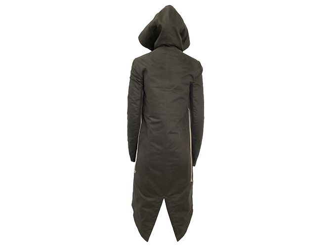 Rick Owens Fishtail Parka aus olivgrüner Baumwolle - Ansicht 3
