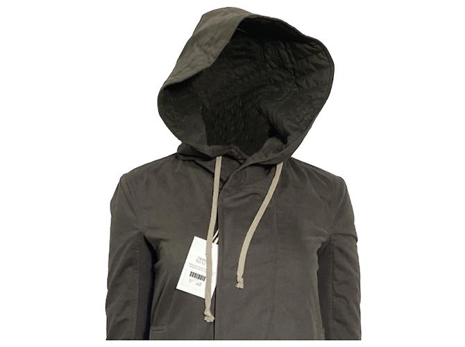 Rick Owens Fishtail Parka aus olivgrüner Baumwolle - Ansicht 4