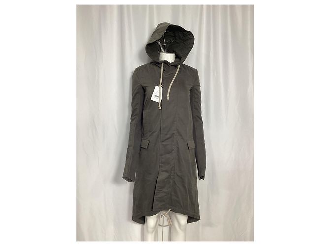 Rick Owens Fishtail Parka aus olivgrüner Baumwolle - Ansicht 7