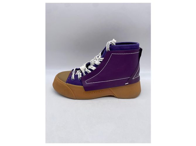 JW ANDERSON Baskets T.EU 38 Cuir Violet - vue 2