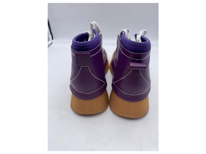 JW ANDERSON Baskets T.EU 38 Cuir Violet - vue 5