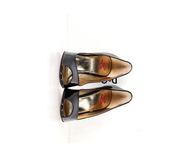 Décolleté Peep-Toe Dolce & Gabbana in pelle verniciata nera - vista 9