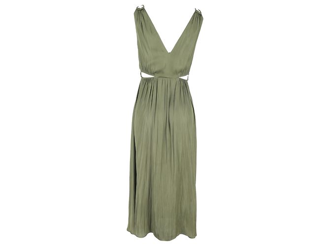 Maje Rune Cut-Out Kleid aus grünem Polyester - Ansicht 3