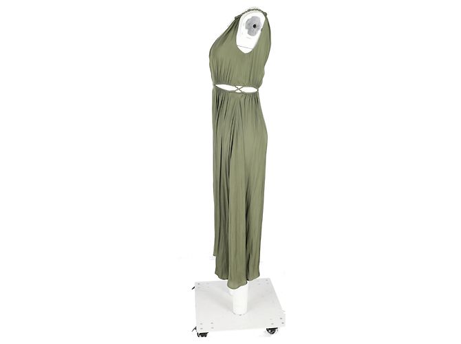 Maje Rune Cut-Out Kleid aus grünem Polyester - Ansicht 5