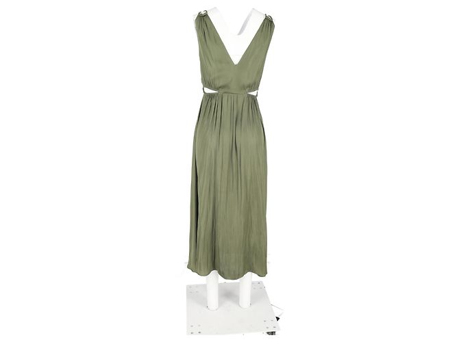 Maje Rune Cut-Out Kleid aus grünem Polyester - Ansicht 6