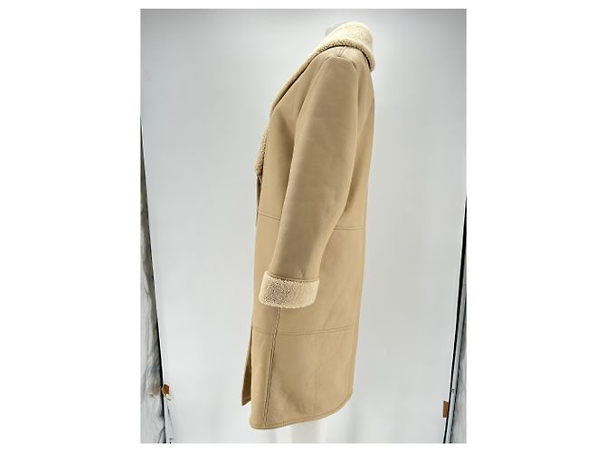 Autre Marque LOULOU STUDIO Mäntel T.International S Schaffell Beige - Ansicht 3