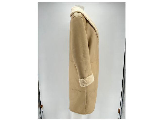 Autre Marque LOULOU STUDIO Mäntel T.International S Schaffell Beige - Ansicht 4