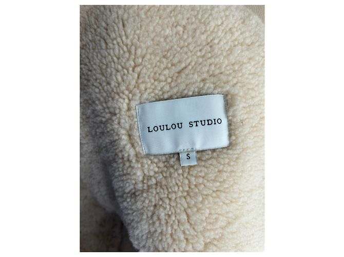 Autre Marque LOULOU STUDIO Mäntel T.International S Schaffell Beige - Ansicht 5