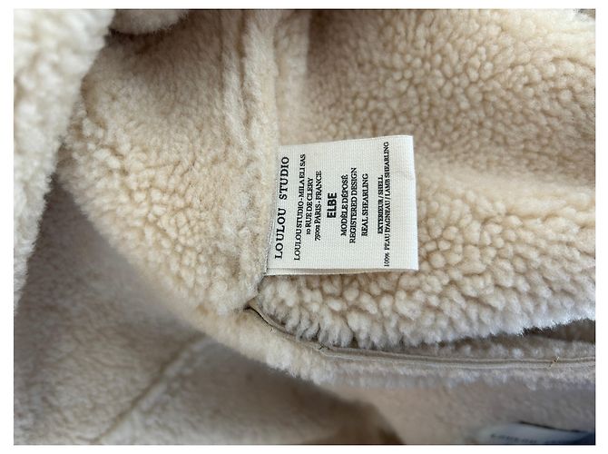 Autre Marque LOULOU STUDIO Mäntel T.International S Schaffell Beige - Ansicht 6