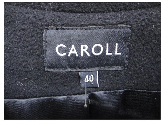 Abrigo CAROLL negro de lana y cachemira Talla 40 - vista 3