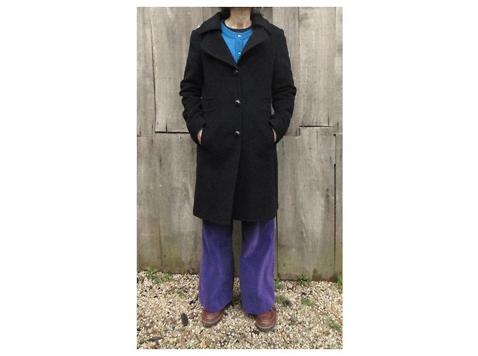 Abrigo CAROLL negro de lana y cachemira Talla 40 - vista 6