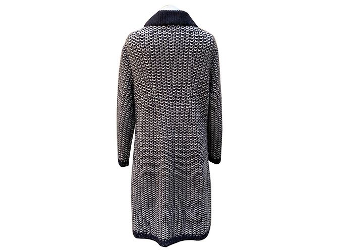 Timeless Chanel Blauer Strick-Cardigan aus Kaschmir und Seide Größe 38 FR - Ansicht 3