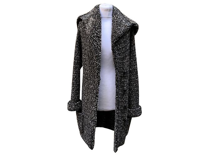 Timeless Chanel Grauer Kaschmir-Mix langer Cardigan Größe 40 FR - Ansicht 2