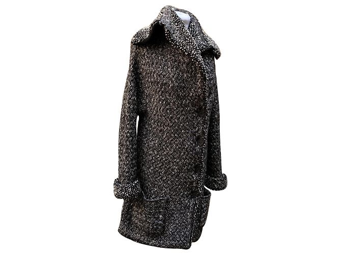 Timeless Chanel Grauer Kaschmir-Mix langer Cardigan Größe 40 FR - Ansicht 3