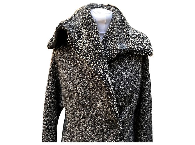 Timeless Chanel Grauer Kaschmir-Mix langer Cardigan Größe 40 FR - Ansicht 4