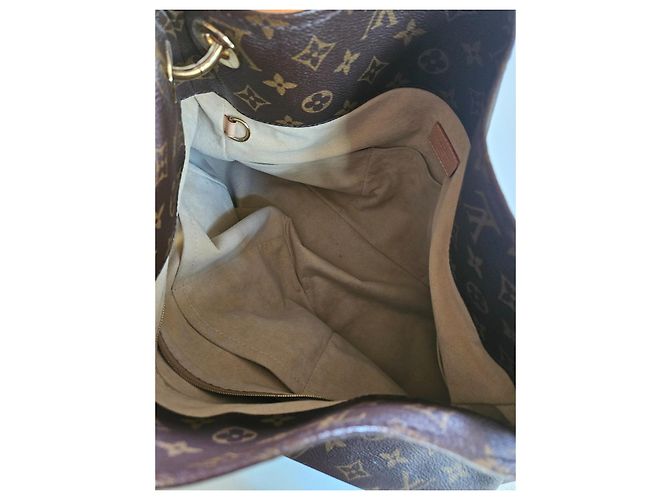 Borsa Artsy Louis Vuitton in tela monogramma Marrone - vista 3