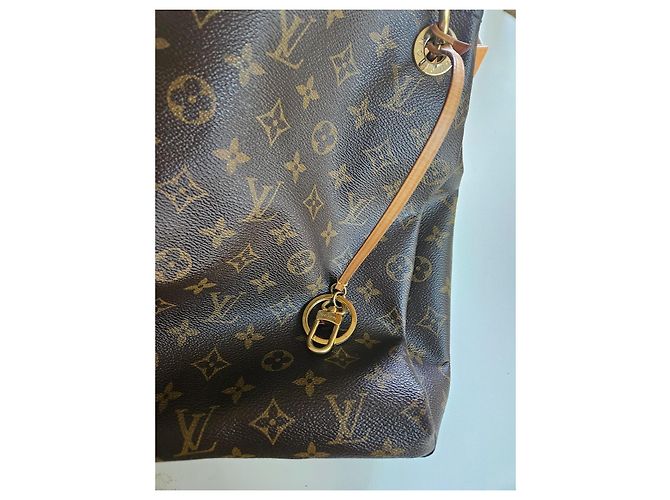 Borsa Artsy Louis Vuitton in tela monogramma Marrone - vista 8