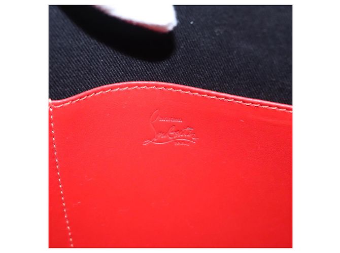Borsa a mano in pelle blu Christian Louboutin Auth bs21607 - vista 10