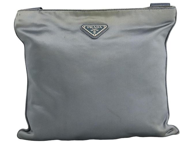 Borsa a Spalla PRADA Satin Blu Auth ar13121 - vista 13