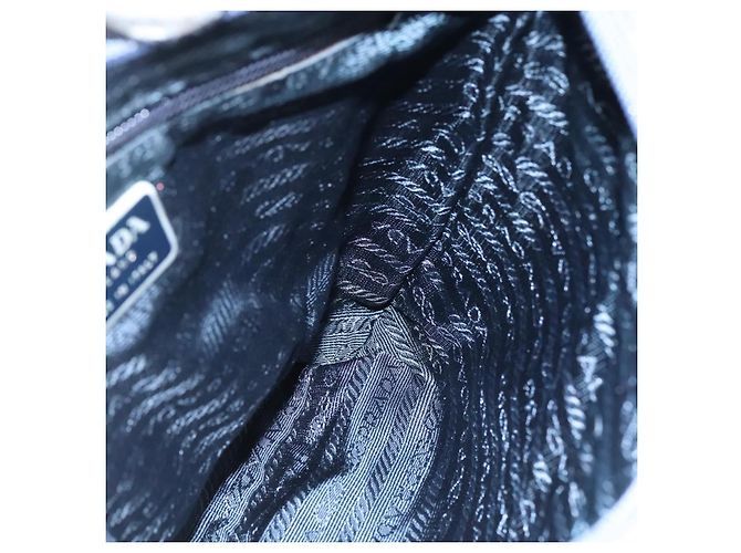 Borsa a Spalla PRADA Satin Blu Auth ar13121 - vista 19