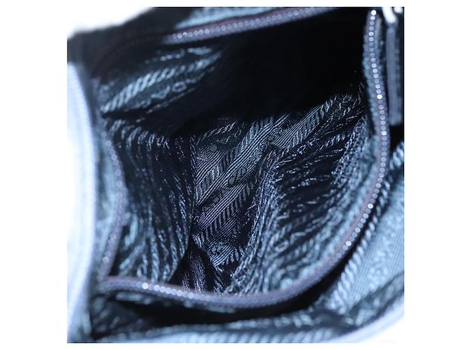 Borsa a Spalla PRADA Satin Blu Auth ar13121 - vista 21