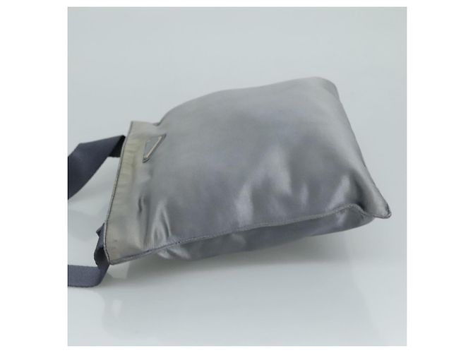 Borsa a Spalla PRADA Satin Blu Auth ar13121 - vista 4