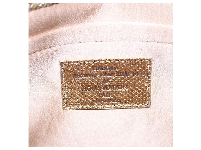LOUIS VUITTON Borsa Clutch Brocade Tari Monogramma Oro M93142 LV Auth 106316S D'oro - vista 10