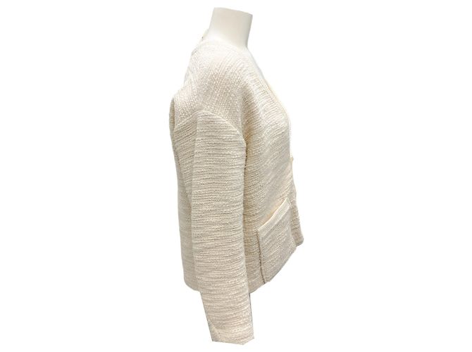 Chaqueta de bouclé de algodón marfil Peyton A.L.C. - vista 2