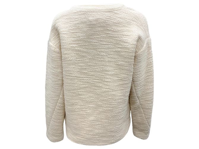 Chaqueta de bouclé de algodón marfil Peyton A.L.C. - vista 3