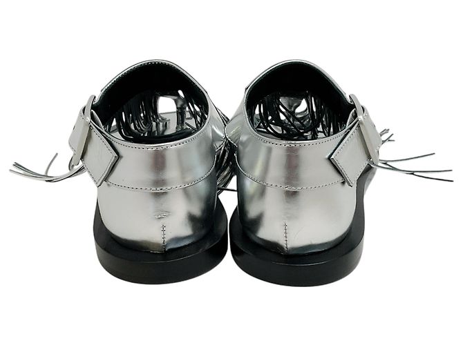Sandali in pelle argentata con frange Jil Sander - Ansicht 5
