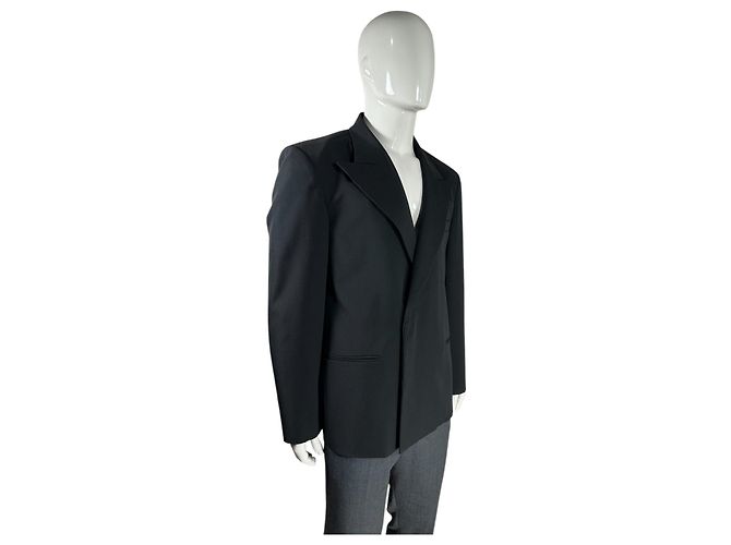 Acne Studios Double Breasted Wool Blazer Black - view 2